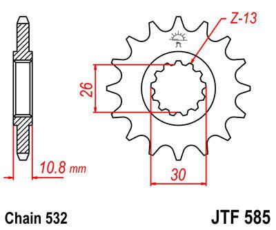 Звезда передняя JT Sprockets JTF 585.17